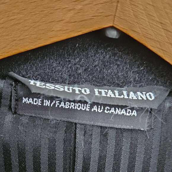 DONATEDTessuto Italiano Biella Sport Black/Gray Coat: Wool/Cashmere/Nylon 42 REG - Picture 13 of 16